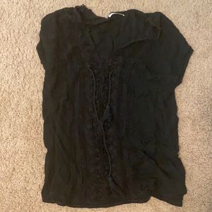 Black swimsuit cover-up or shirt